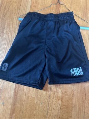 NBA Black Athletic Performance Shorts with Logo